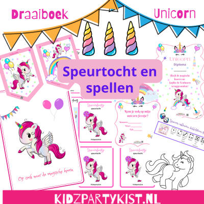 unicorn-eenhoorn-speurtocht-spellen-kidzpartykist