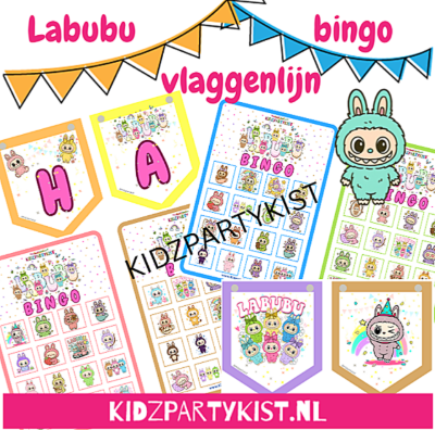 labubu-feestje-kidzpartykist-vlaggenlijn-en-bingo