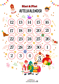 Sinterklaas aftelkalender gratis