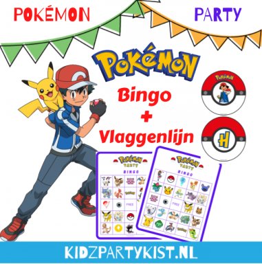 Pokemon feestje bingo spel