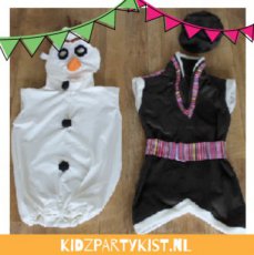 Frozenfeestje verkleedkleding Olaf en Kristoff