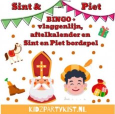 Sinterklaas vlaggenlijn en bingo spel