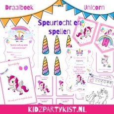 Unicorn draaiboek en speurtocht kinderfeestje
